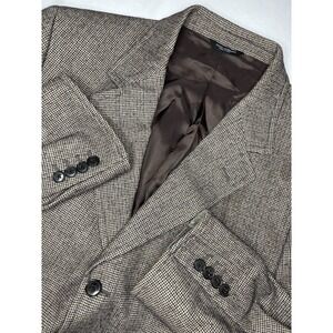 Dolce And Gabbana Men's Brown Herringbone Wool Blend Sport Coat Blazer 46 Italy